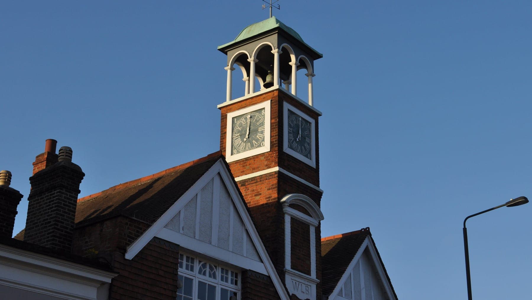 The clock tower in Wimbledon Village